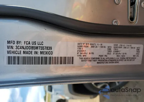 2021 Jeep Compass Trailhawk z USA, uszkodzony, nr VIN 3C4NJDDB5MT557839